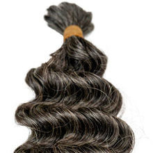 Load image into Gallery viewer, Raw Vietnamese Natural Gray Curly Bulk Human Hair Extensions
