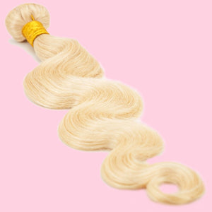 Russian Blonde Human Hair Body Wave Sew In Extension