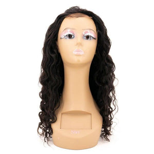 Beach Wave Human Hair Lace Closure Wig