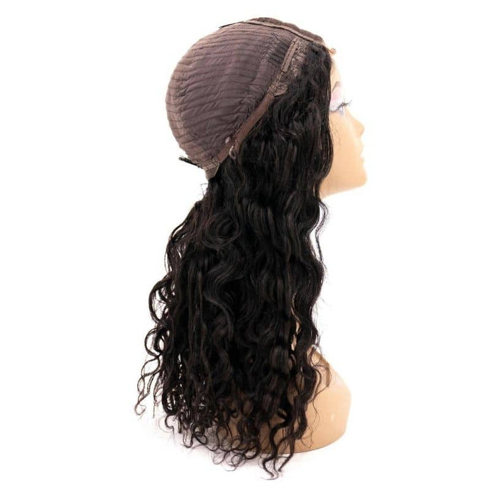 Beach Wave Human Hair Lace Closure Wig