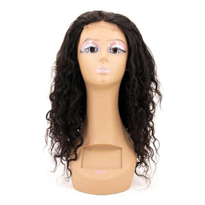 Messy Curl Human Hair Lace Closure Wig
