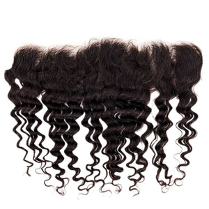 Virgin Brazilian Deep Wave Human Hair FRONTAL