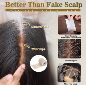 Real Scalp Tape Skin Color Hide Lace Grids Breathable for Lace Wig