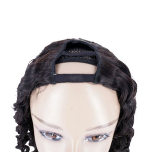 Virgin Brazilian Deep Wave Human Hair U-Part Wig