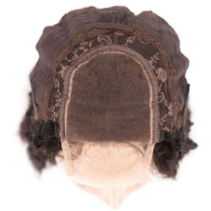 Kinky Curly Human Hair Lace Closure Wig