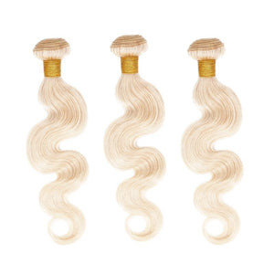 Russian Blonde Human Hair Body Wave Bundle Deals
