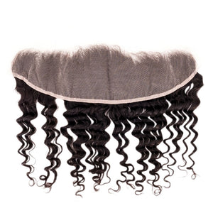 Virgin Brazilian Deep Wave Human Hair FRONTAL